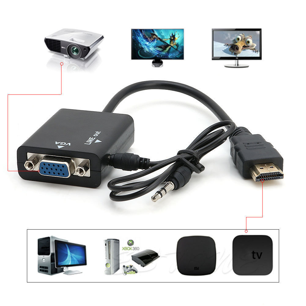 Adaptateur hdmi vers vga + audio